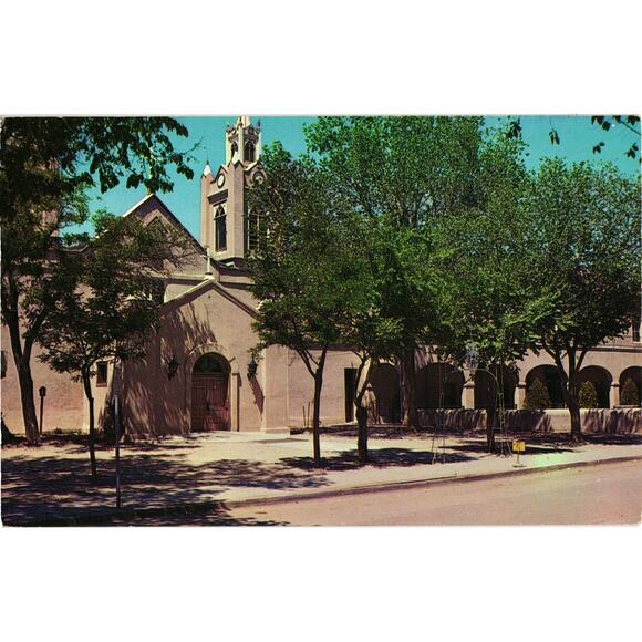 Church of San Felipe De Neri Albequerque New Mexico Postcard Unposted - Picture 1 of 2